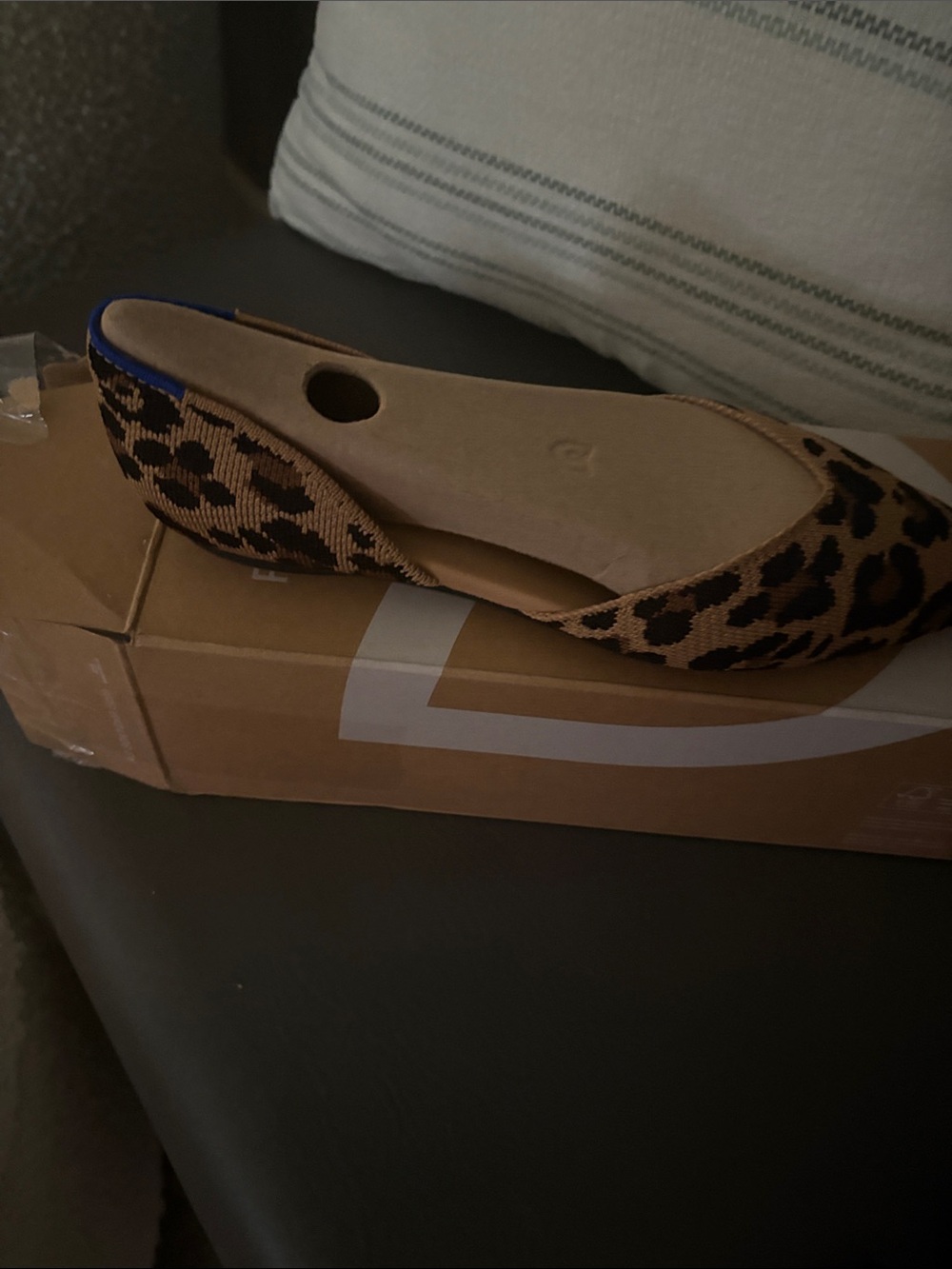 Rothy's Leopard Print Ballet Flat - Tan & Black